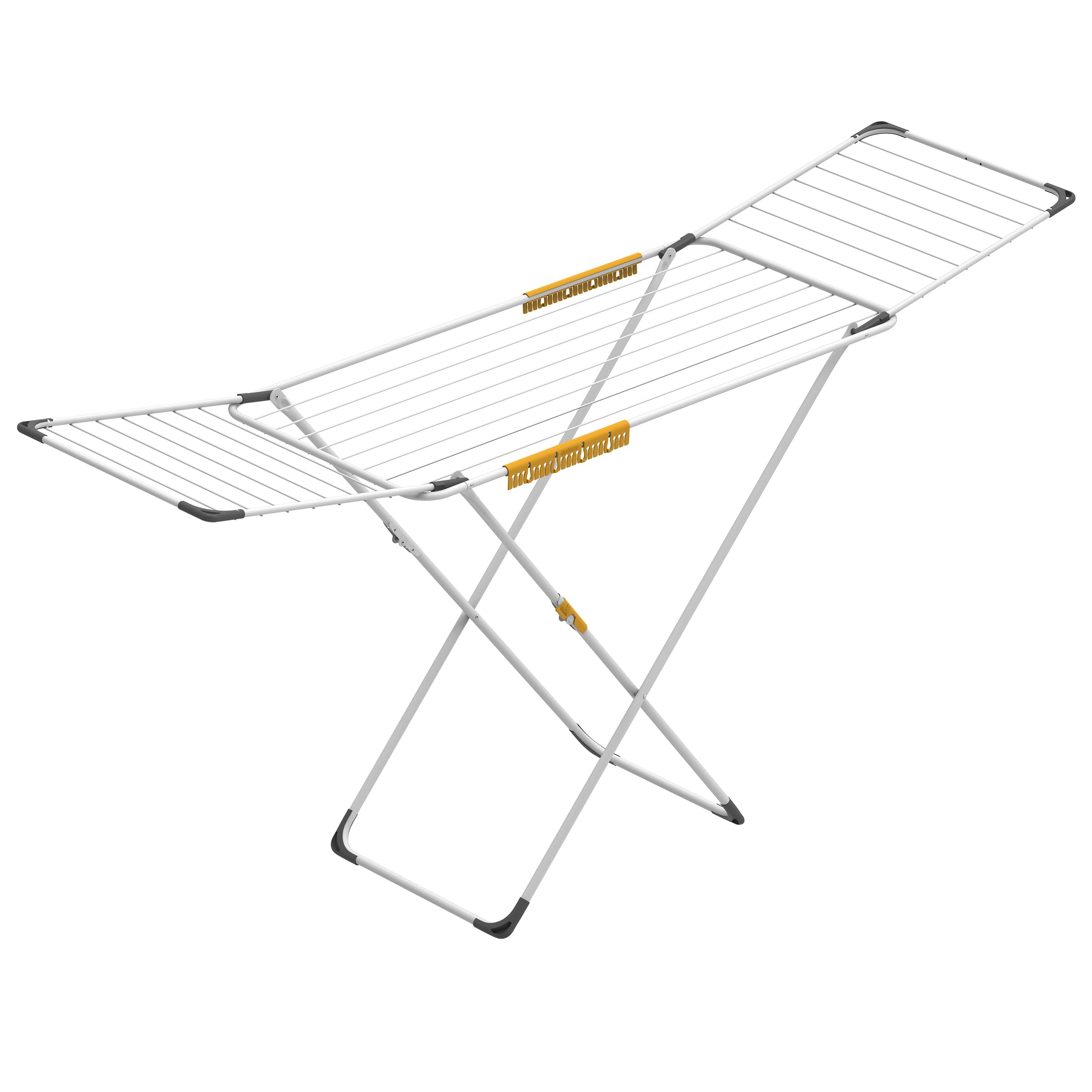 Rörets - Wäscheständer Level White - 20m Trockenlänge & Verriegelbare Flügel - 52x176x96 cm - Wäschentrocken mit Qualität und Funktionalität von Schwedens führender Wächeständermarke
