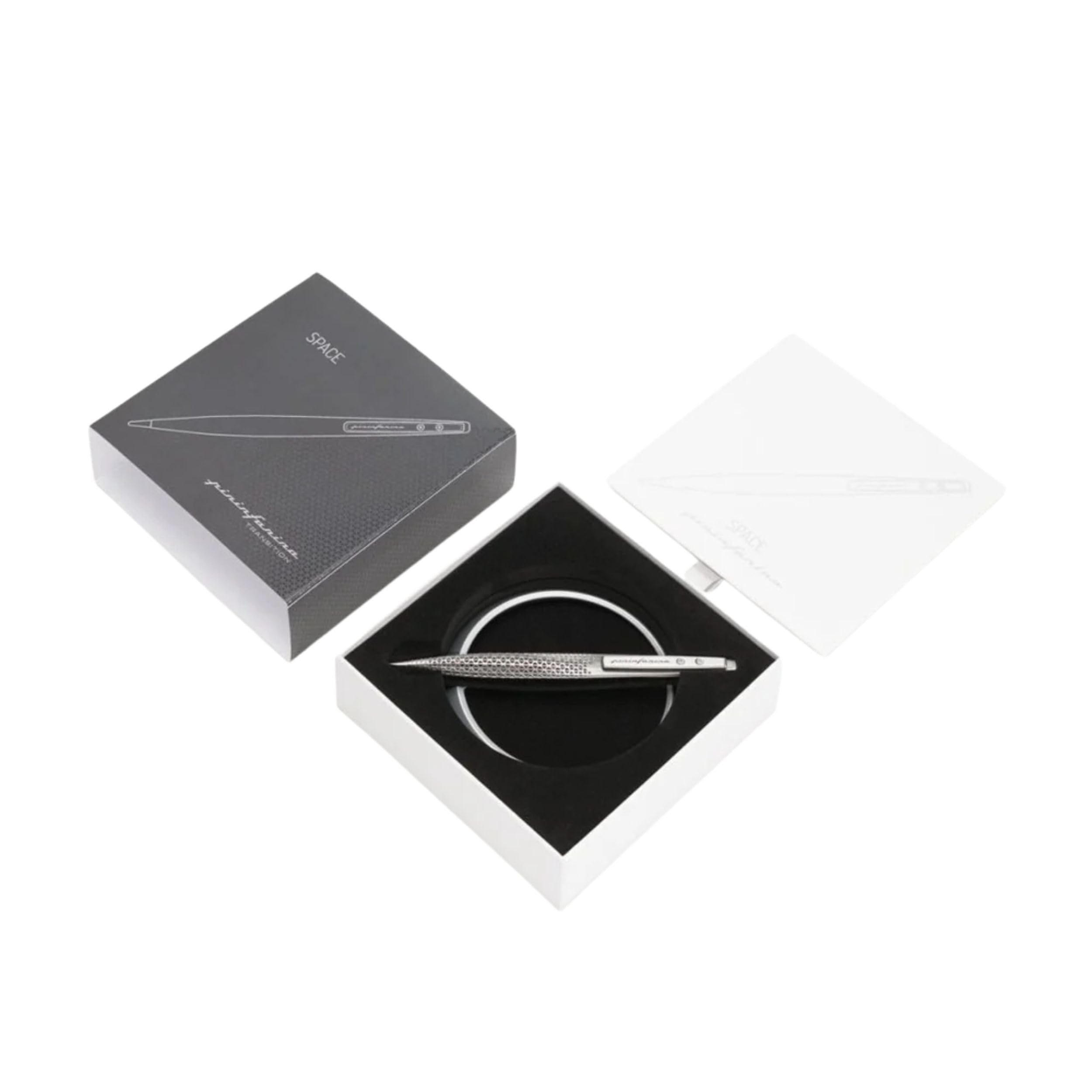 Pininfarina Space Penna senza inchiostro, Penna elegante uomo con puntale in Ethergraf, Grigio
