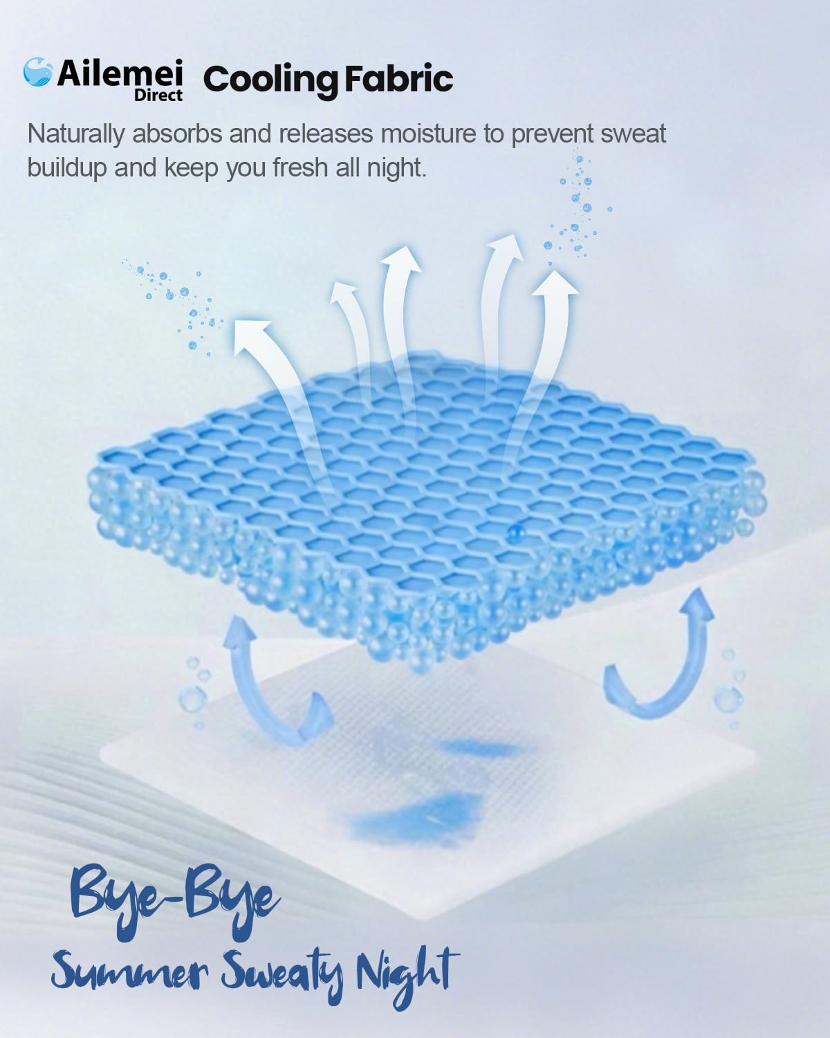 Ailemei - Manta refrescante para personas que duermen con calor, efecto frío de doble cara, manta de verano transpirable y ligera para el sofá, transfiere el calor para mantener el cuerpo fresco en