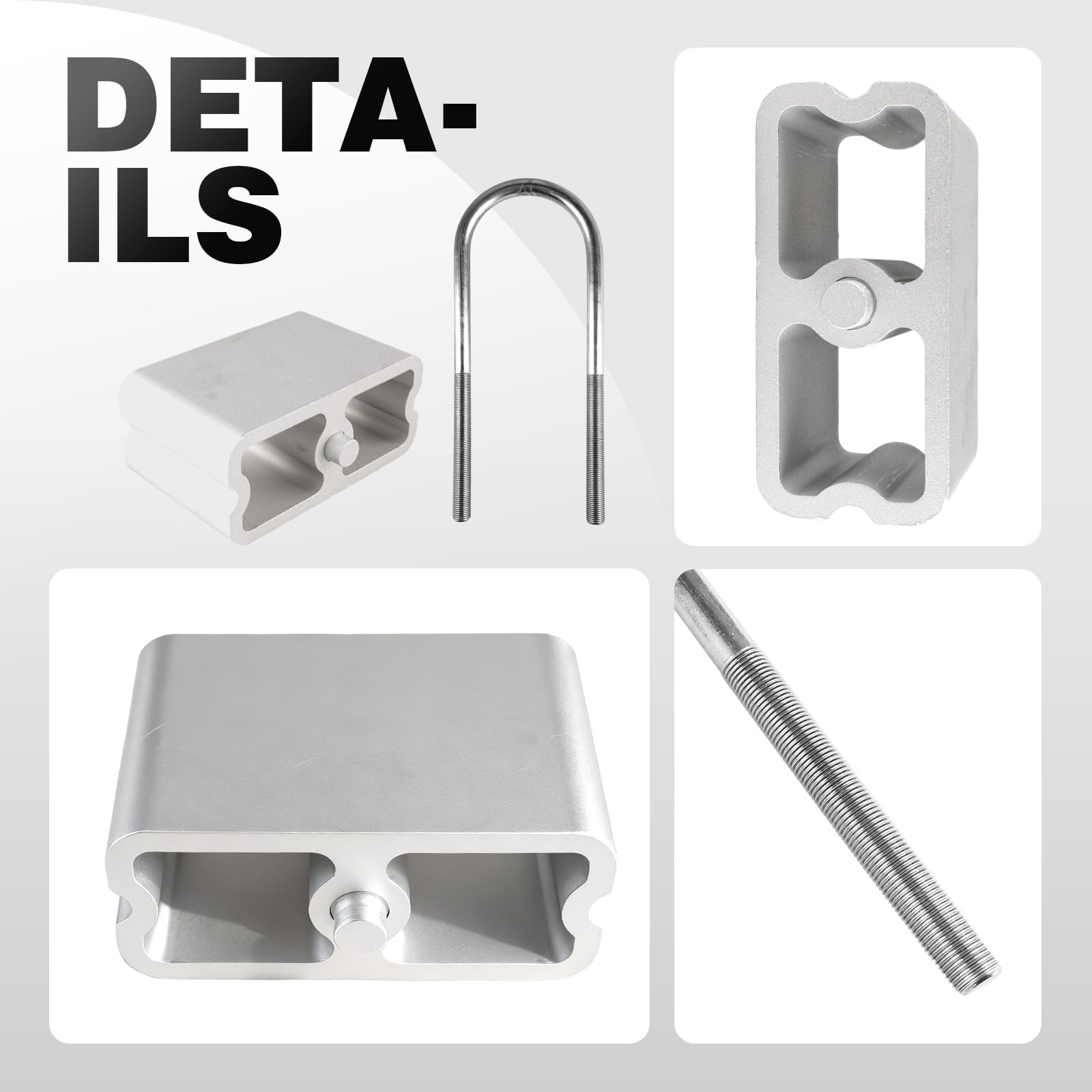 Amazon.com: Lpoiek 4 Inch Leaf Spring Lowering Block Kit - with U