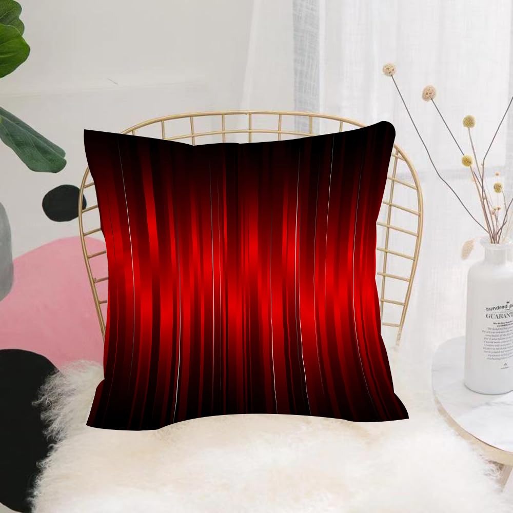 HYMSXW Cushion Cover,Throw Pillow Case Home Decorative for Living Room Bedroom Sofa Chair 20X20 Inch,Garnet, vibrant design of vertical color bands, stripes, pattern,Pillowcase 50X50cm