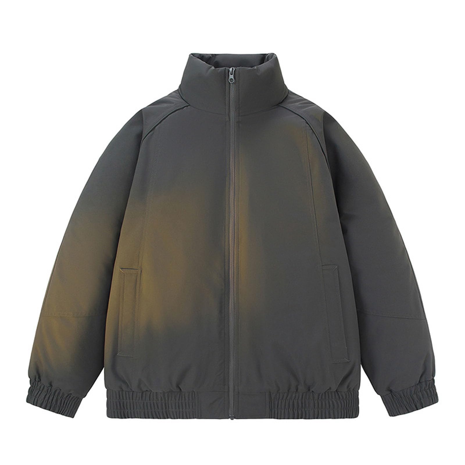 Chaqueta para hombre con cremallera y chaqueta deportiva para hombre Slim abrigo de invierno acolchado con cuello alto, cálido y aislante térmico a prueba de viento y cómodo ideal para clima frío