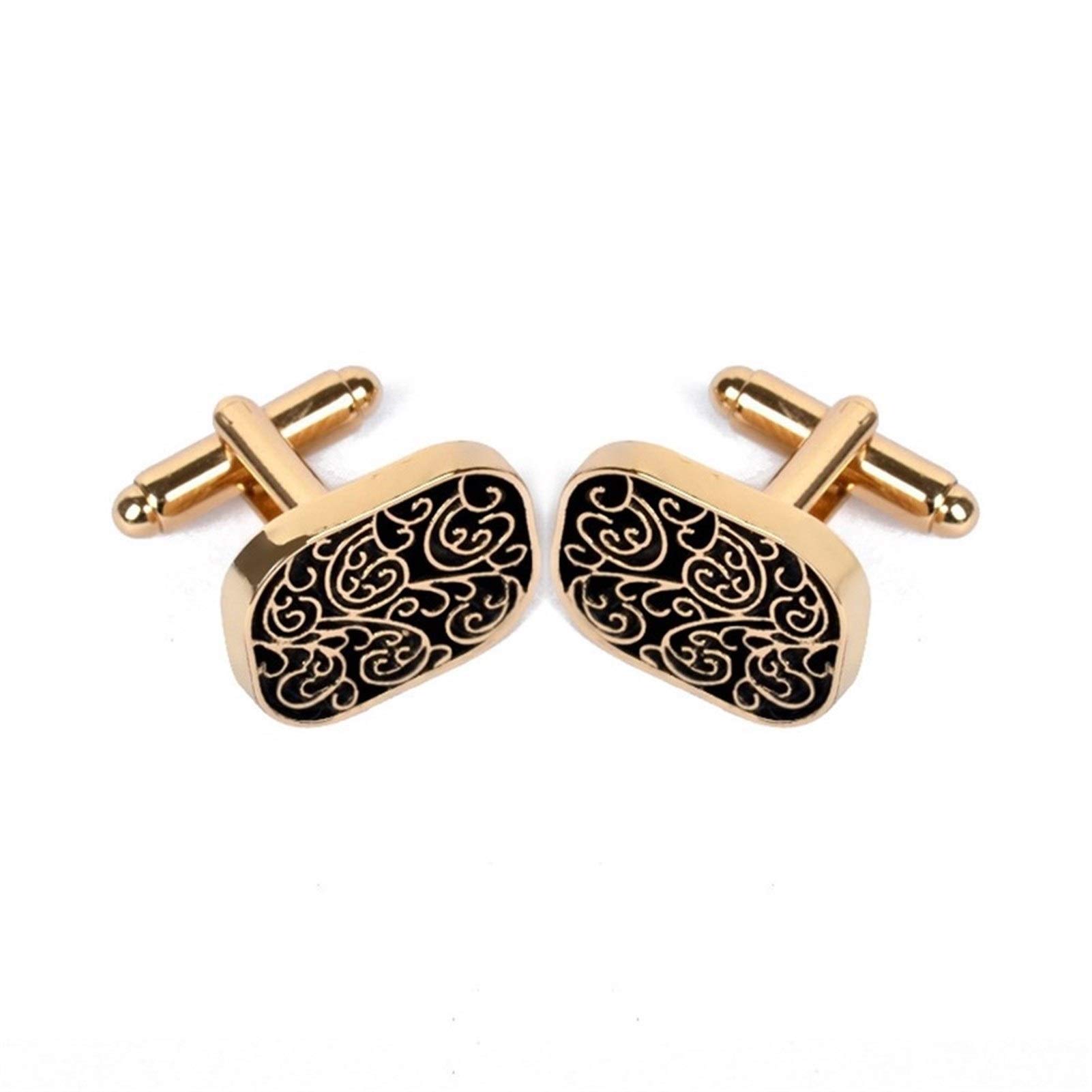 Camicie da Uomo Gemelli Collezione Accessori Uomo Carving Gemelli per Uomo Gemelli Casual (A Gold Lines)