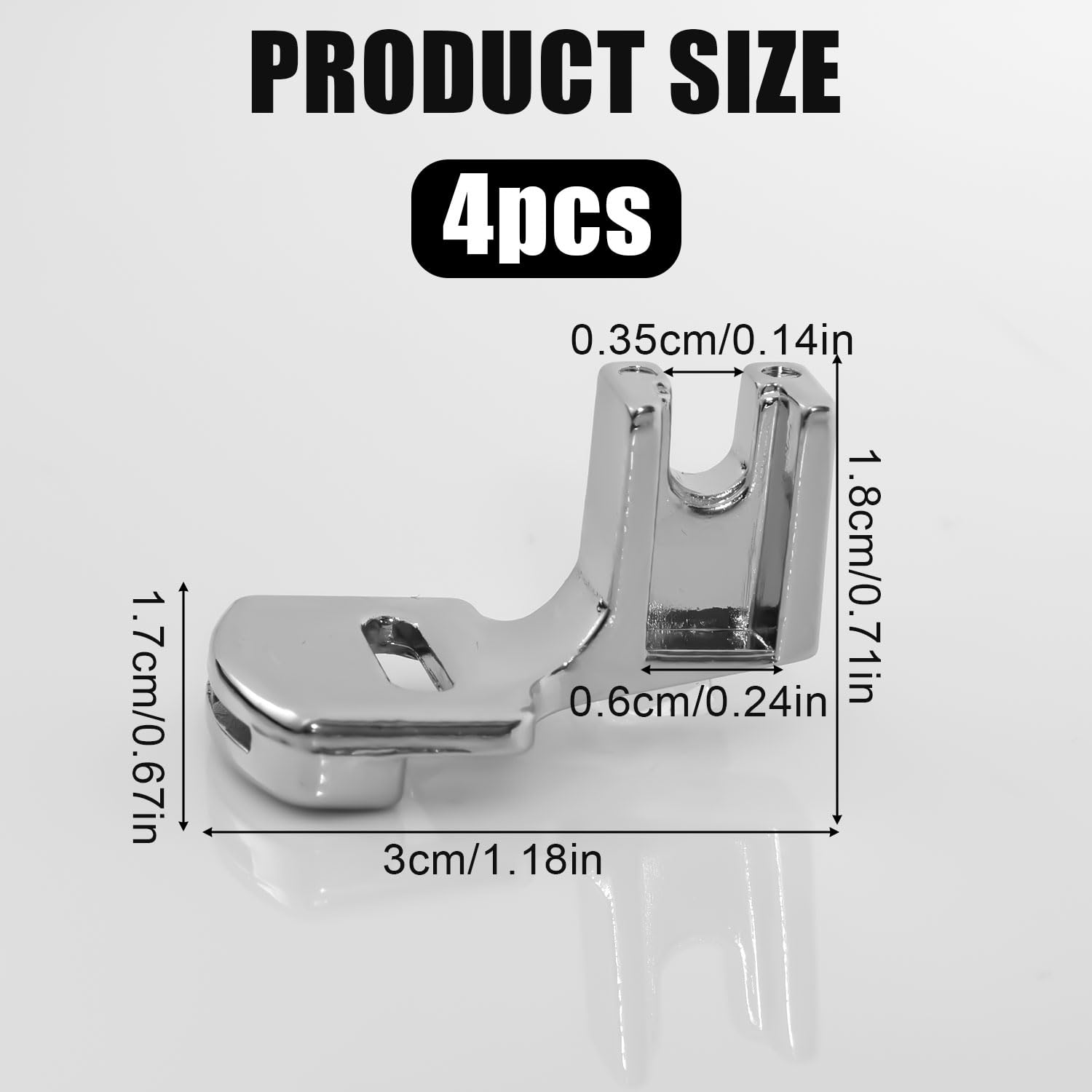 KAL-Pièces Pied Presseur Oncé Pour Tige Basse Singer, Brother