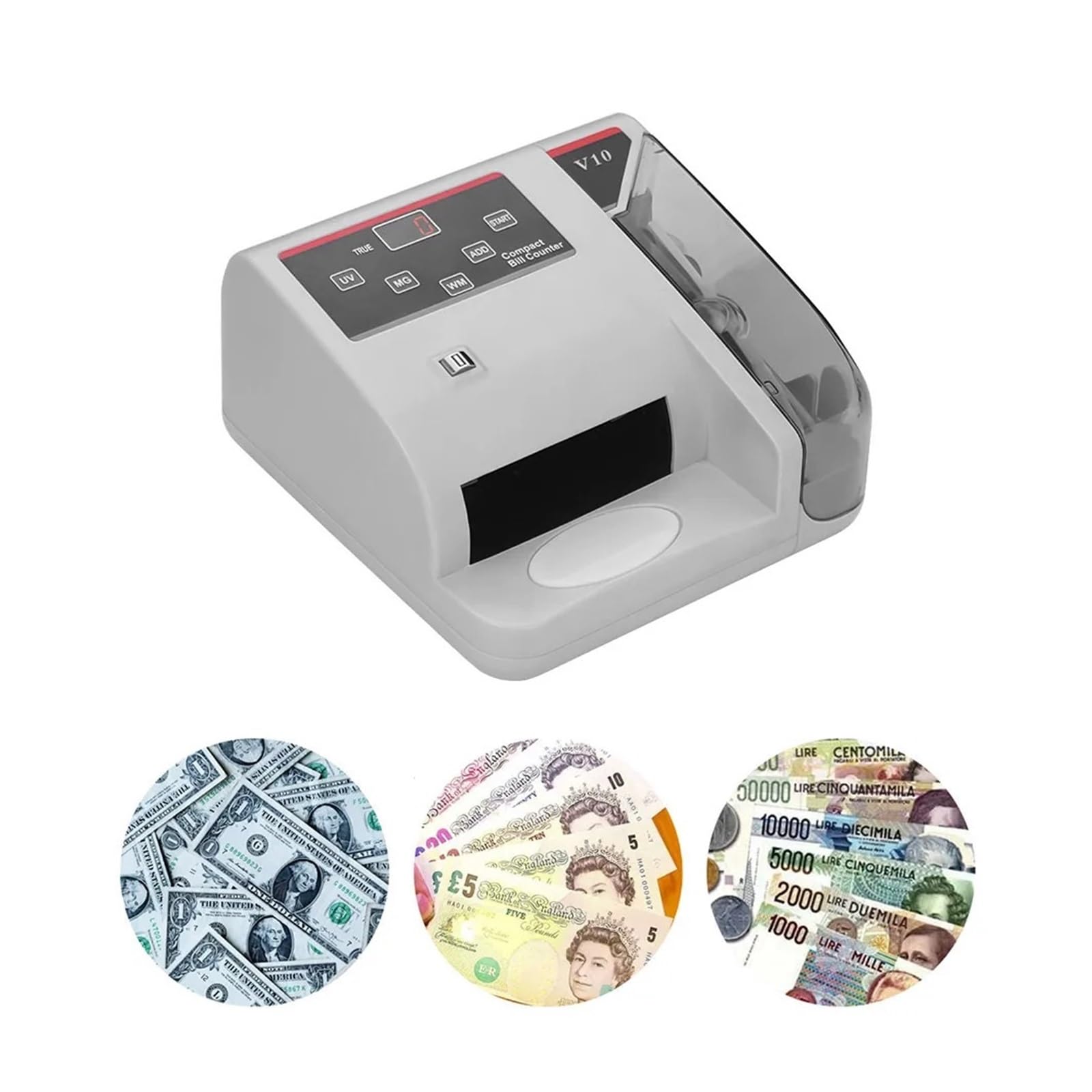 Przenośna Mini Liczarka Pieniędzy Waluta Gotówkowa Maszyna Do Liczenia Banknotów Detektor Z Wykrywaniem Fałszerstw UV/WM Partnerzy Biznesowi