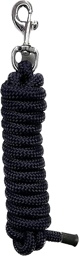 Cuerda de plomo trenzada de nailon de 11 pulgadas de largo en color azul marino (azul marino, 11 pies)