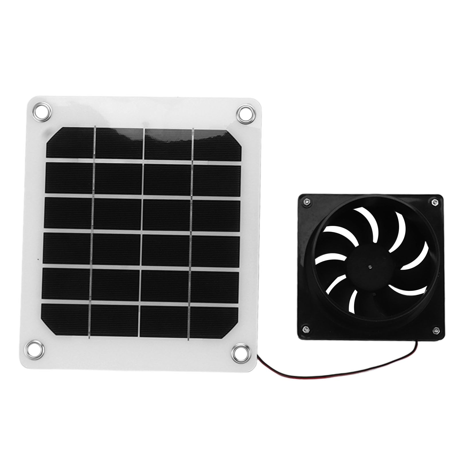 Ventilador solar de 20W con red de protección de 6 pulgadas para gallineros y mascotas