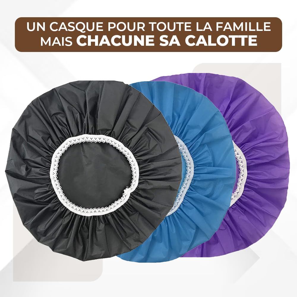 TAGUY | Casque chauffant cheveux | Gagnez du temps et prenez soin de vos cheveux n’importe où | Bonnet chauffant cheveux | Vos soins capillaires à la maison comme en voyage | Garantie 30 jours