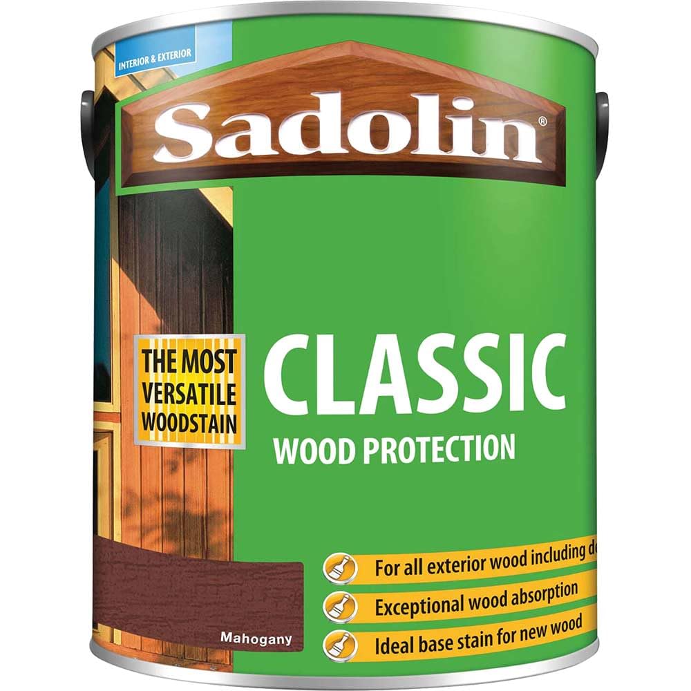 Sadolin Classic Mahogany Woodstain - All Purpose Matt Finish - 5L