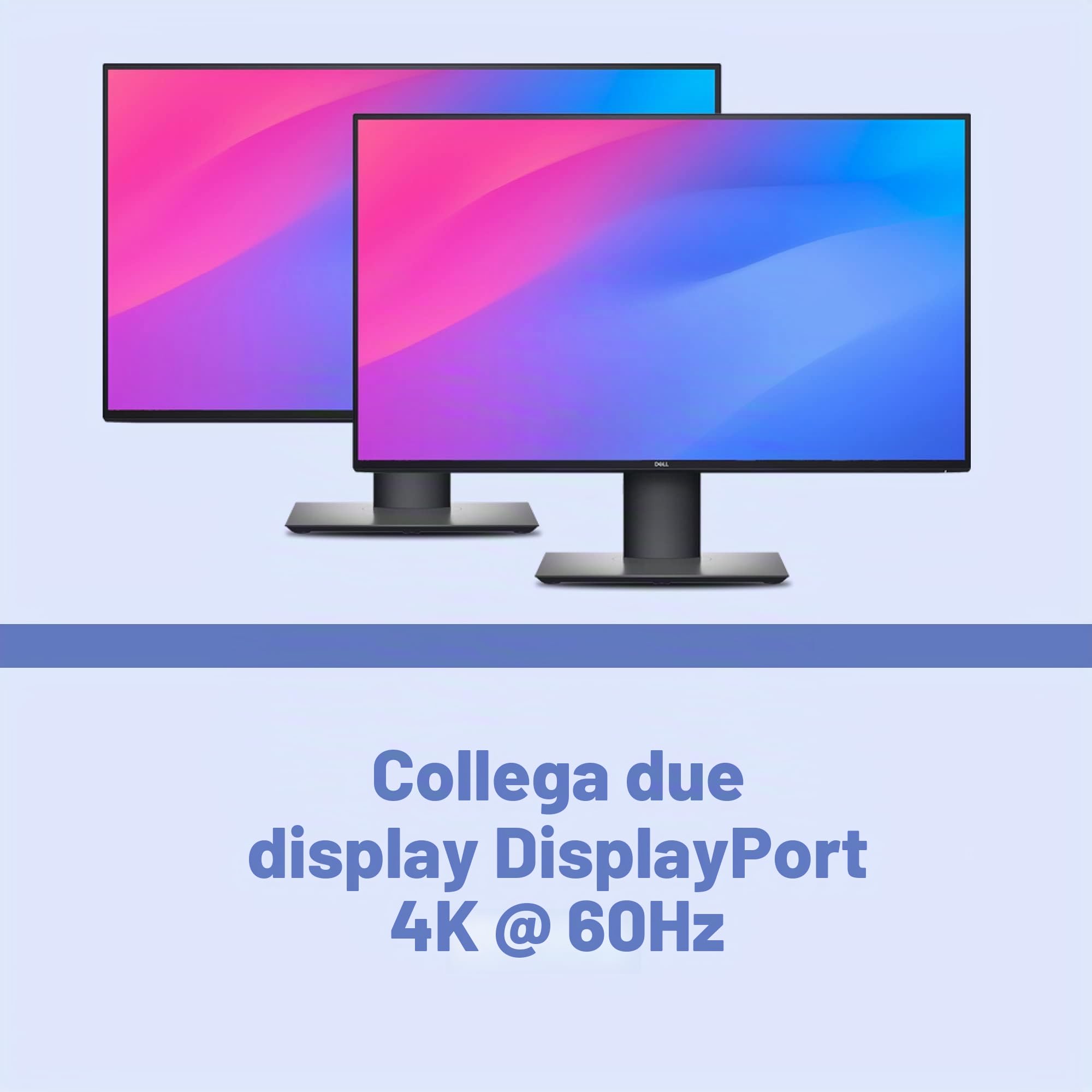 SoNNeT DisplayLink - Adattatore DisplayPort Dual 4K per Mac M1, M2 e M3 Thunderbolt - USB3-DDP4K
