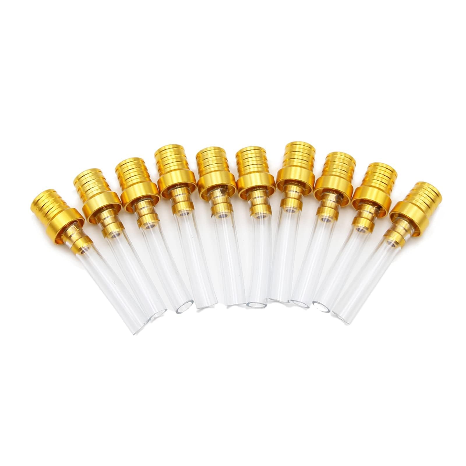 PRO BAT 10 Pack CNC Motorcycle Gas Cap Two-way Breather Tube Vent for Dirt Bike Pit Bike ATV All Factory CRF XR CR All Quads All Off-road Motorcycle, Yellow