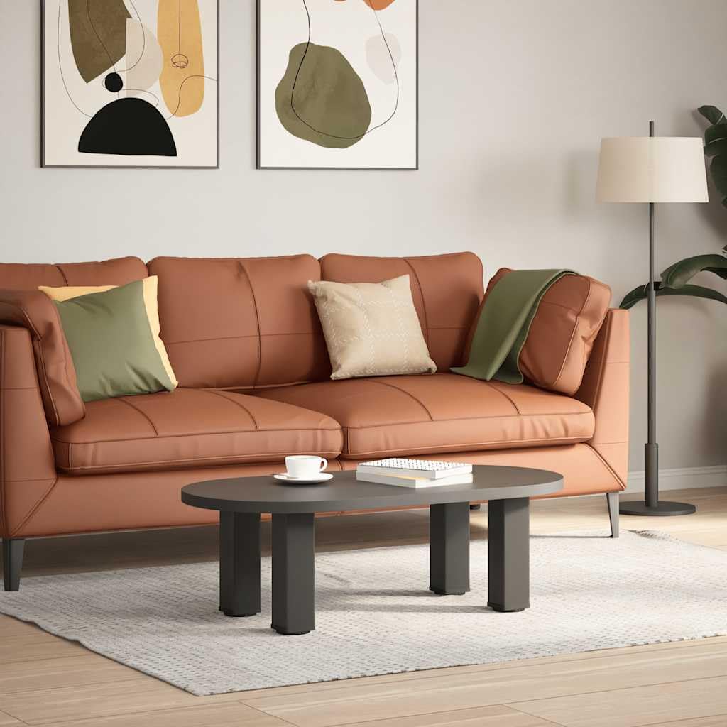 Juego de 4 patas de mesa de café, color antracita, 80 x 80 x 1,2 mm, tubo de acero de 30-32 cm, altura regulable, patas para muebles con patas niveladoras, diseño moderno, robustas