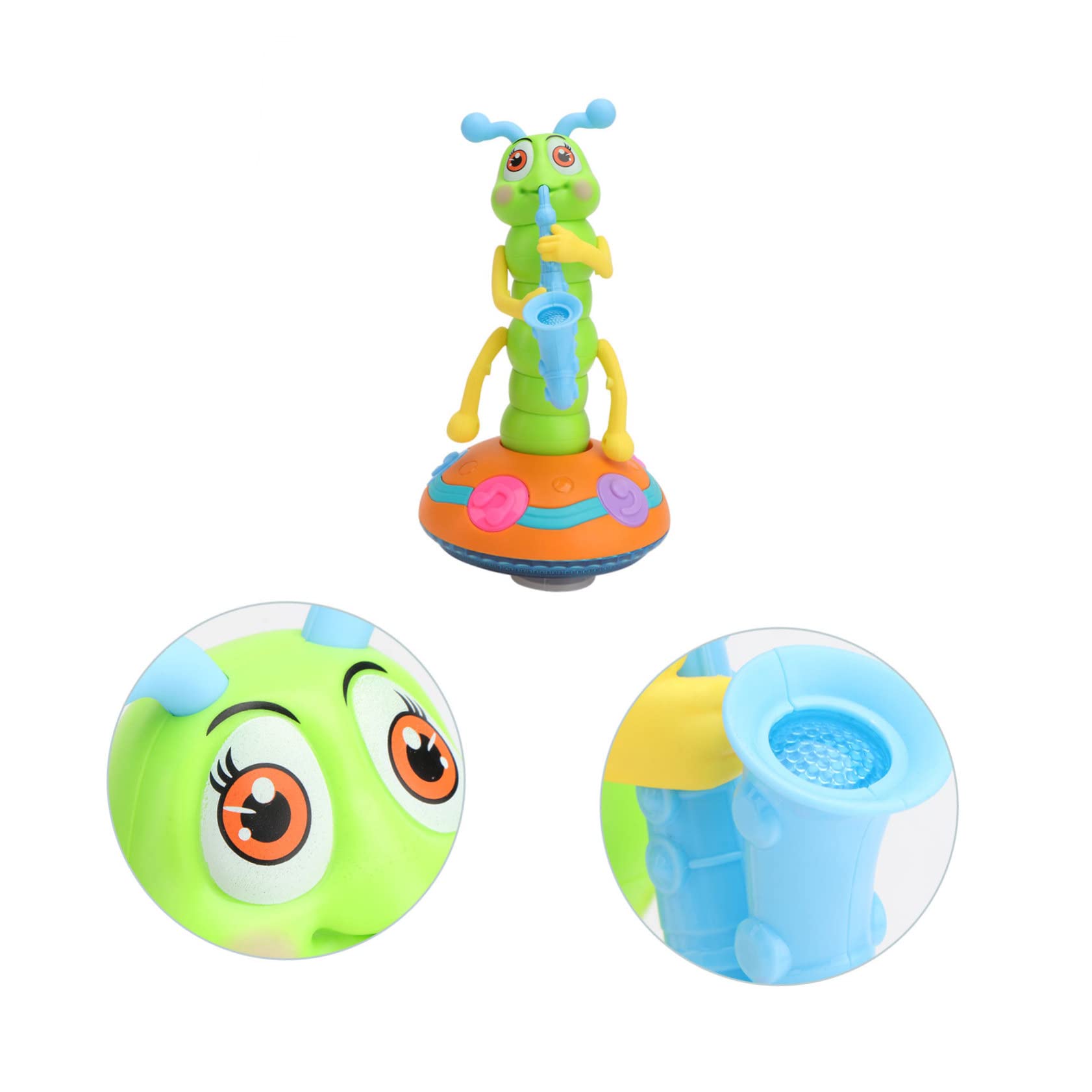 Abaodam Giocattolo Musicale Elettrico del Bruco Multifunzionale per Bambini Luci e Danza, Giocattolo Educativo in Plastica Resistente per Prima Infanzia, Divertente per Colore Casuale