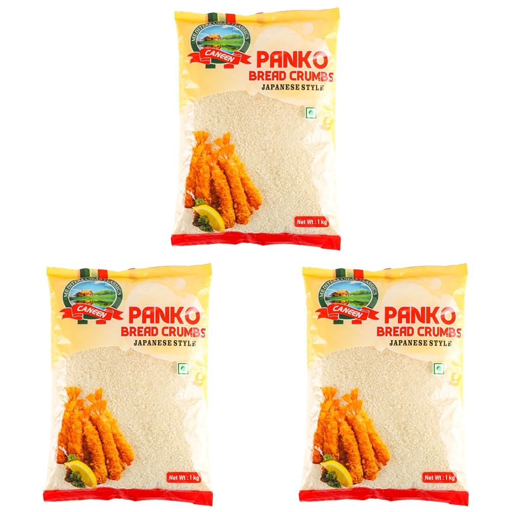 CANEEN Panko Japanese Style Bread Crumbs 1kg (Pack of 3) | Japanese-Style Coating for Deep-Fried Foods | Light & Crunchy | Ideal for Baked Pasta, Casseroles & More-picture-14
