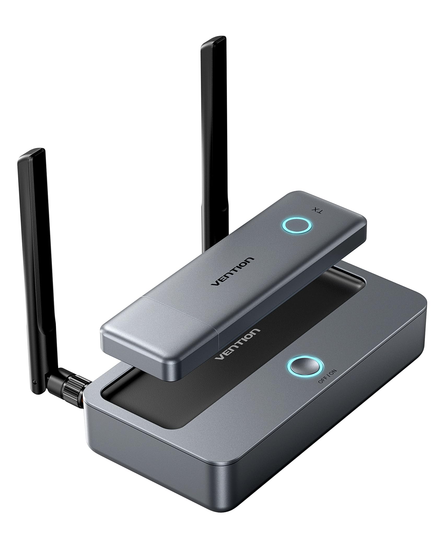 VENTION Kabelloser HDMI Sender 165 Fuß / 50 Meter, 1080P@60Hz Plug & Play, 5G Wireless HDMI-Extender-Kit zum Streamen von Video und Audio auf Monitor – kompatibel mit Laptop/PC/TV-Box/Projektor