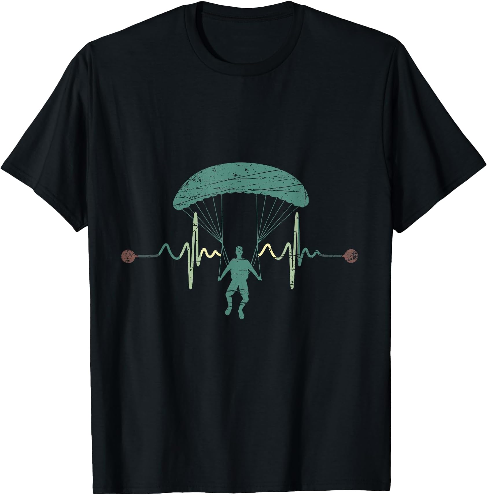 Paraglider Heartbeat Gift Hobby Paragliding T-Shirt