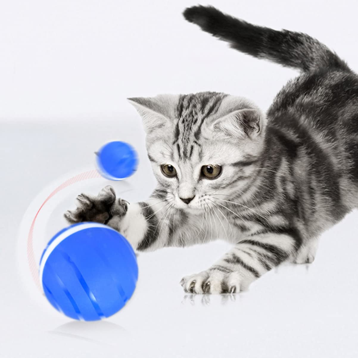 Happyyami Bola Interactiva Automática para Gatos Juguete De Mascota Recargable por USB Luz Parpadeante para Estimulación y Diversión De Gatos y Diseño Que La Atención De Mascota