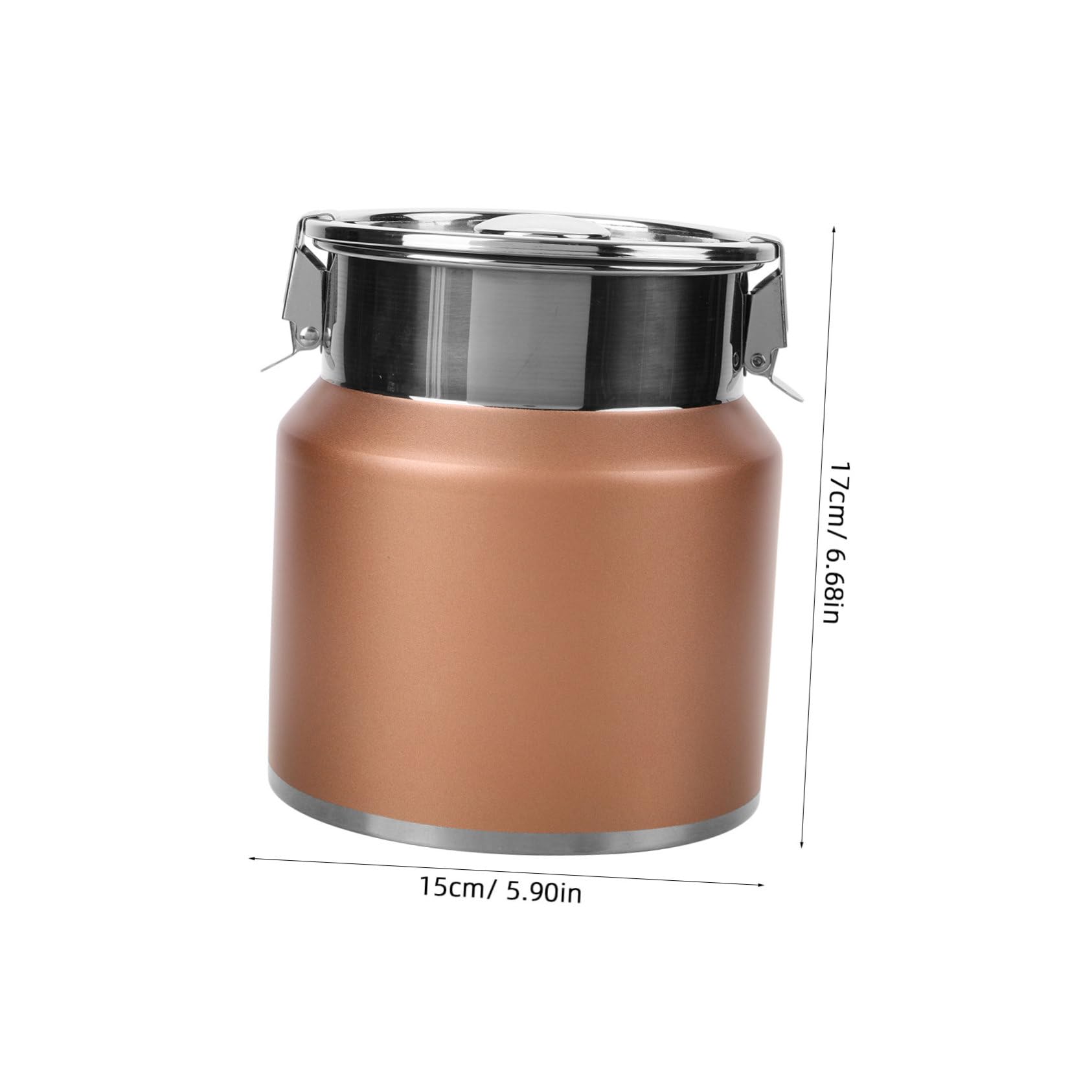Alipis Contenitore Latte in Acciaio Inox 2, 5 l Coperchio | Stile Rustico Country, per Cucina e Campeggio, Facile da Pulire e Durevole