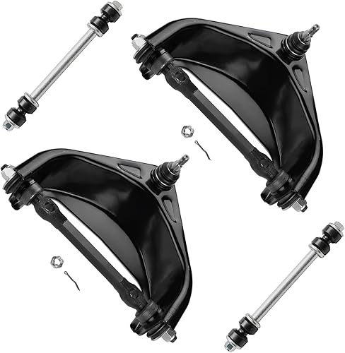 Miniatura 60 de Detroit Axle - Kit de 4 brazos de control delanteros para Chrysler 300 Dodge Challenger Charger Magnum, 2 brazos de control delantero inferiores con