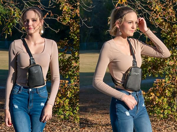 Miniatura 3 de Haytijoe Small Sling Bag,Fanny Packs Purse Vegan Leather Crossbody Bags for Women,Gifts for Her