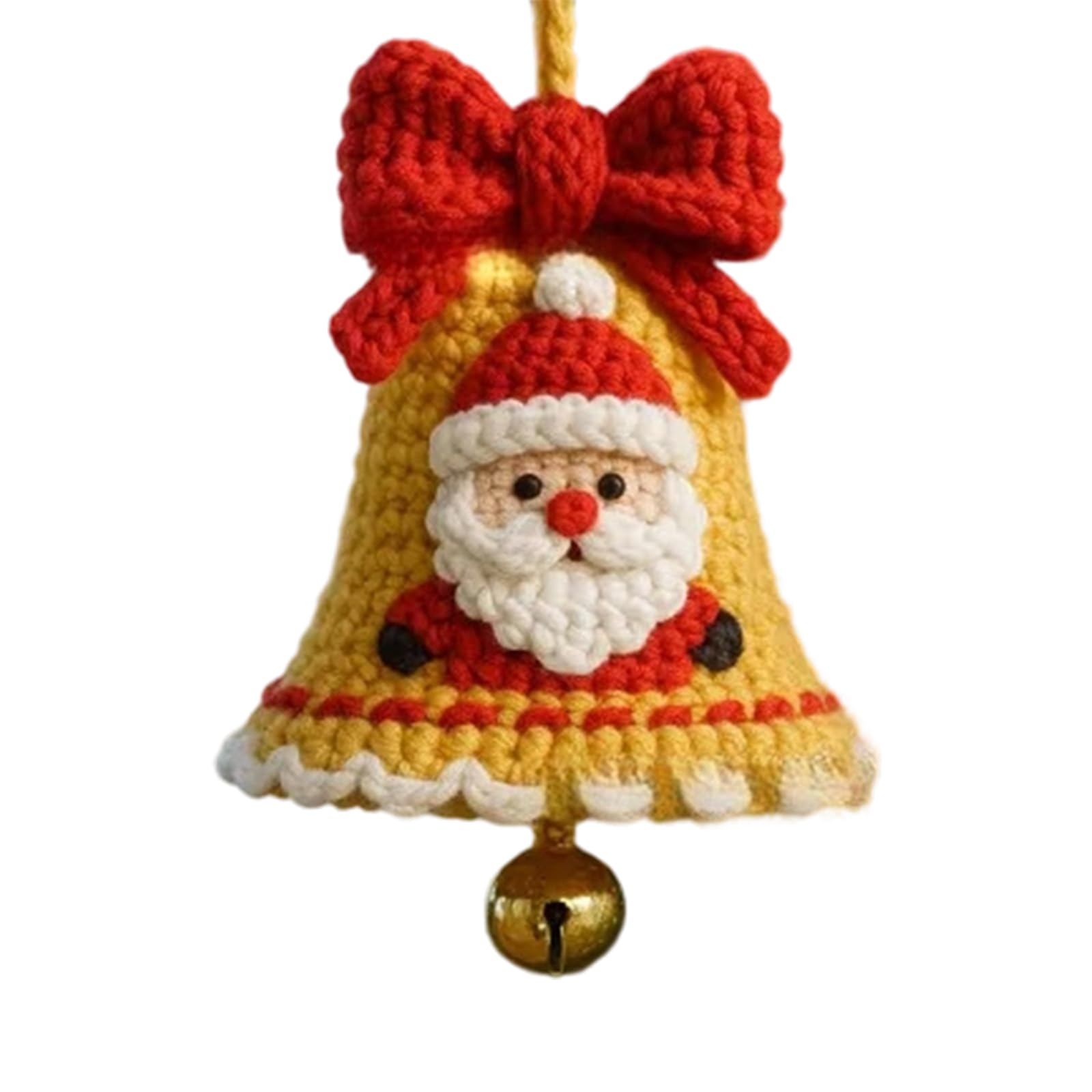 Elnwnnkc A Knitted Sant Christmas Bells Ornament For Christmas Tree Festival Trees Decorations Hanging Bells Tree Decoration