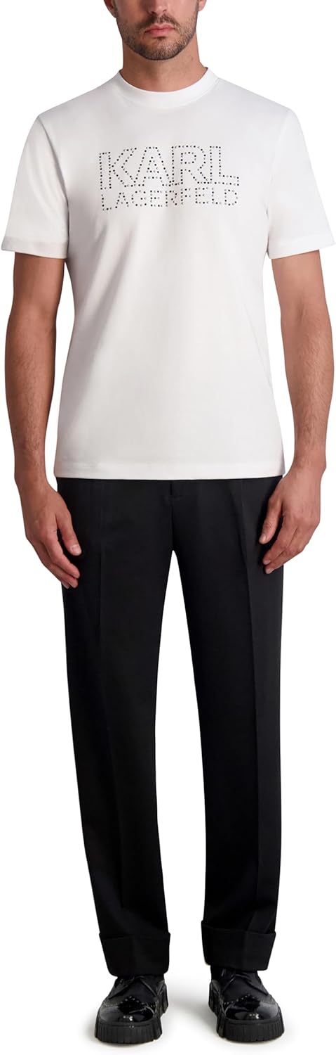 KARL LAGERFELD Mens Wide Leg Stretchy Soft Dress Pant