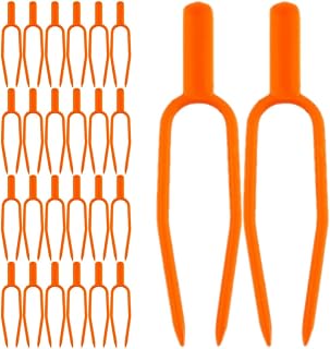 300pcs Plastic Strawberry Support Clips for Tomato Stems, Orange