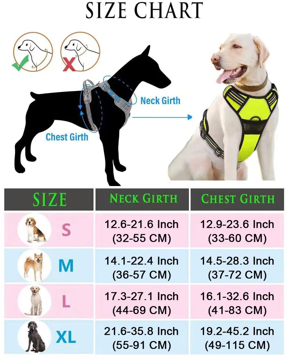 Ensemble de laisse de harnais personnalisé pour chien sans traction avec nom et numéro de téléphone, harnais de gilet personnalisé résistant pour éviter les tractions, l’étouffement, l