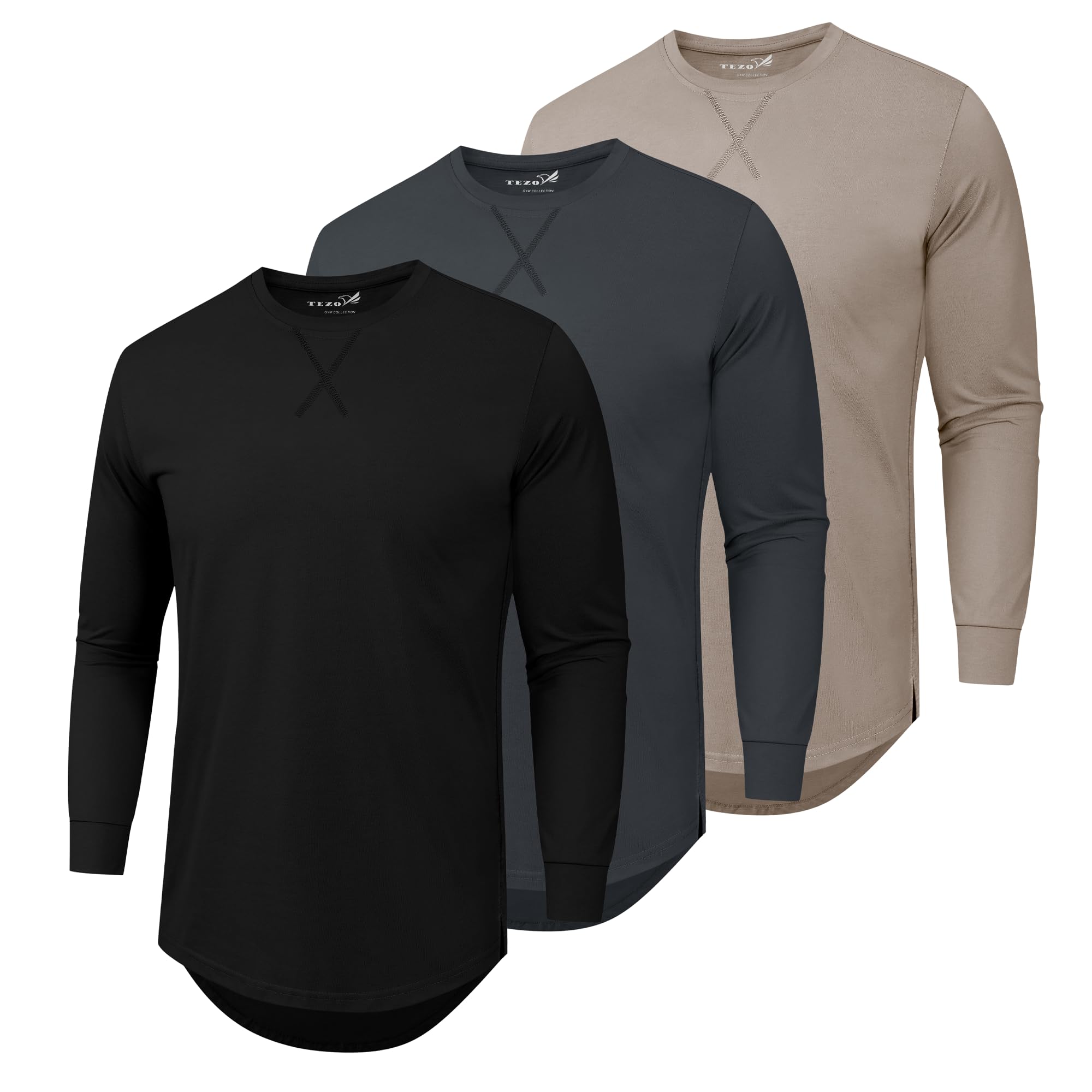 Cotton Longline Tees 3-Pack