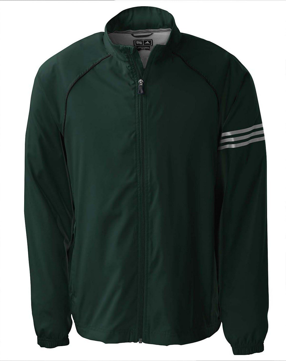 Adidas Golf A69 ClimaProof Mens 3-Stripes Full-Zip Jacket - Zucchini/Blk/Sterling - XX-Large
