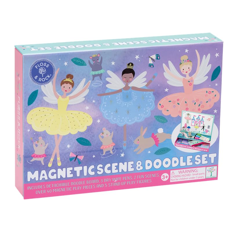 Floss & Rock Enchanted Magnetic Scene & Doodle Set, 9.5-Inch, Multicolor