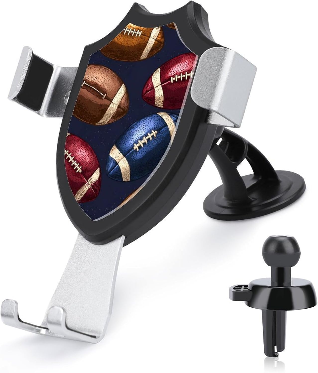 U.S.A. Footballs Vintage Colorful Cell Phone Car Mount Windshield Air Vent Universal Accessories Adjustable Phone Holders