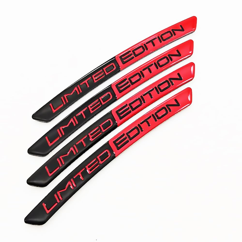 QIZUN 4pcs Car Wheel Rim Stickers for Dacia Sandero Stepway Streetway 2007-2023, Emblem Car Decorative Decals Motorcycle And Bicycle Wheel Hub Reflective Badge,Black-Red