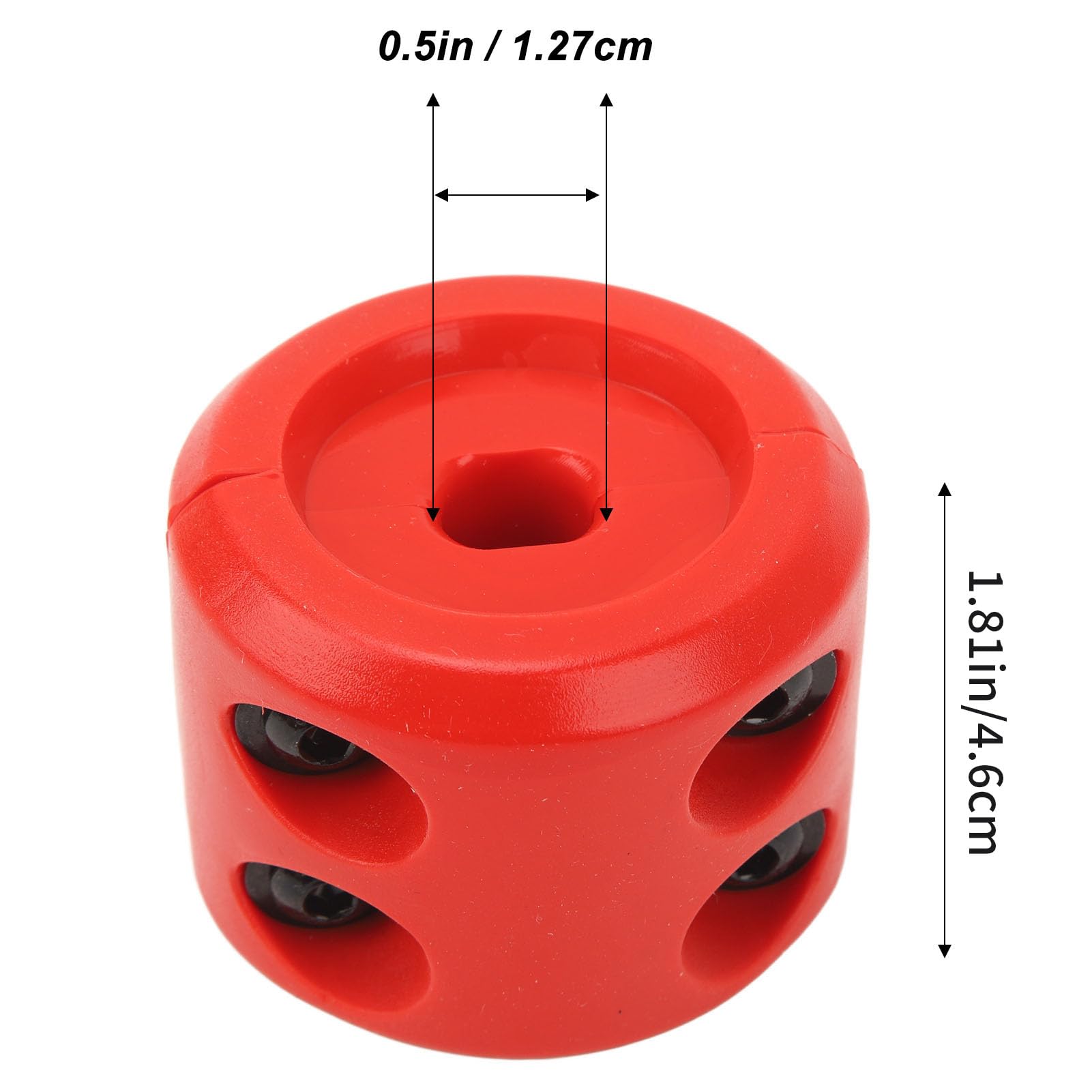 Gancho de cable de cabrestante de goma con tornillos y tuercas de acero inoxidable para ATV, UTV, SUV, ORV, cuerda de cabrestante sintética (rojo)
