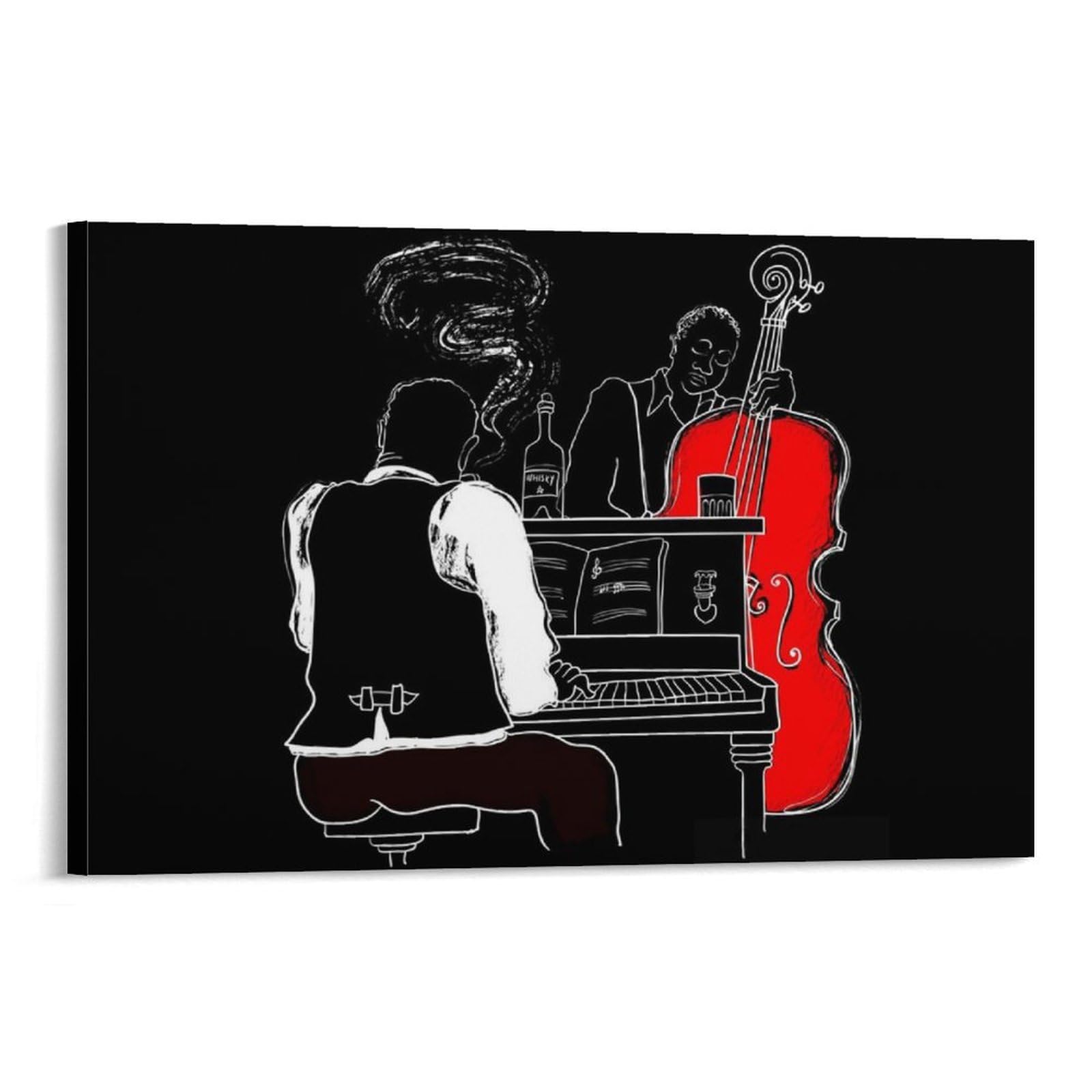 Amazon.co.jp: Musicians Jazz Piano Illustration 音楽ジャズ図