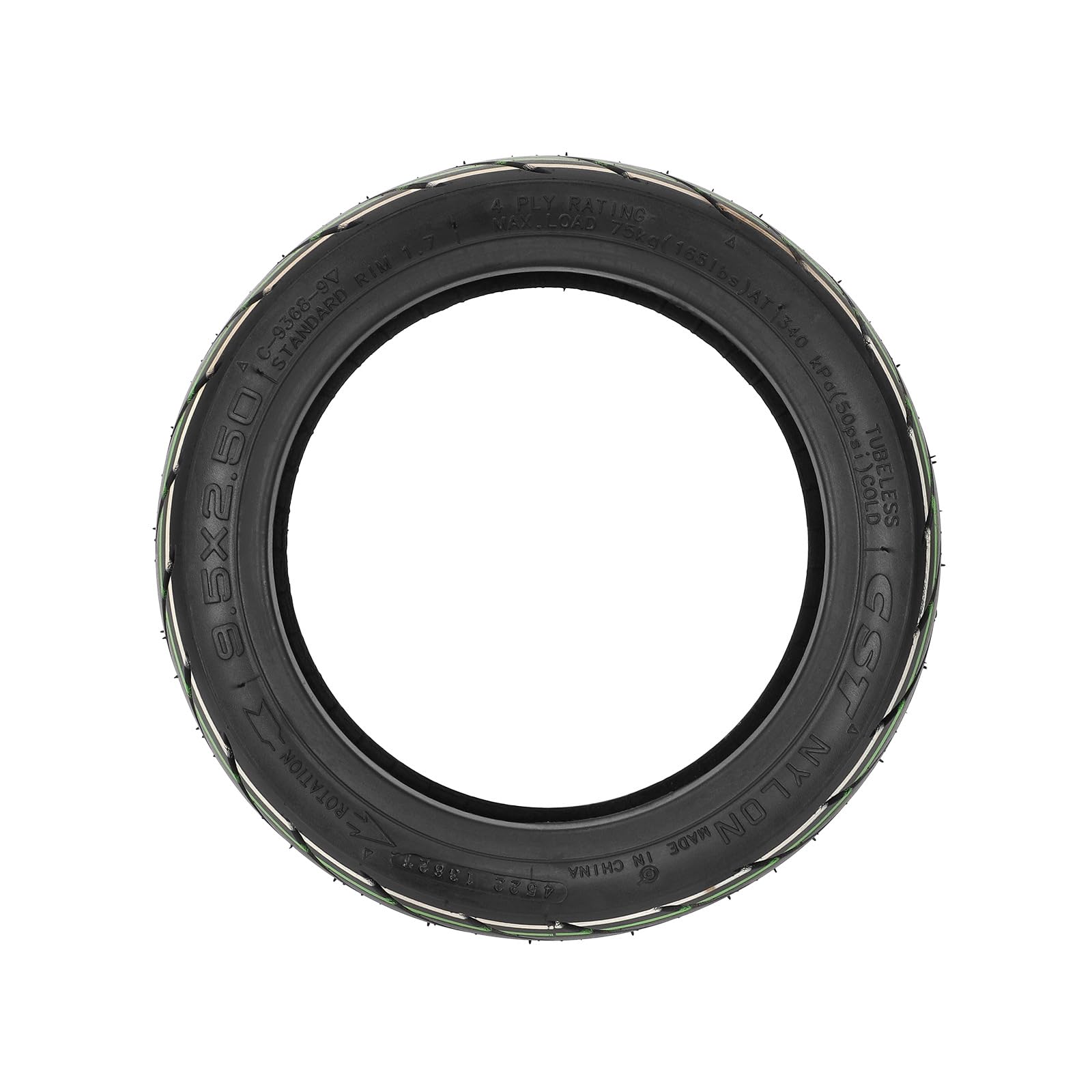 9,5x2,5 Tubeless Reifen für NIU KQi3/KQi3 Pro/KQi3 MAX/KQi3 Sport, 9,5 Zoll Schlauchloser Reifen, Verdickter Verschleißfester Luftreifen Verdickte Ersatzräder (1 Stück)