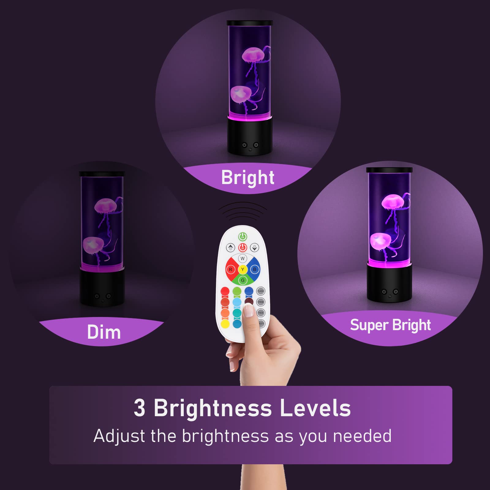 Lampe LED Jellyfish 17 Couleurs, Lampe Jellyfish Lampe à Lave