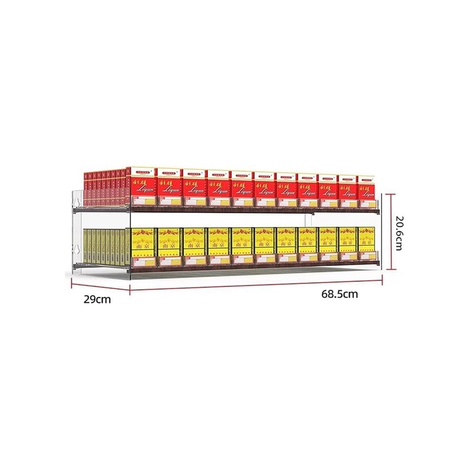 Scaffale da parete multistrato per negozi di alimentari – Armadio a mensola (38,5 x 29 x 20,6 cm) – Ideale per merchandising nized