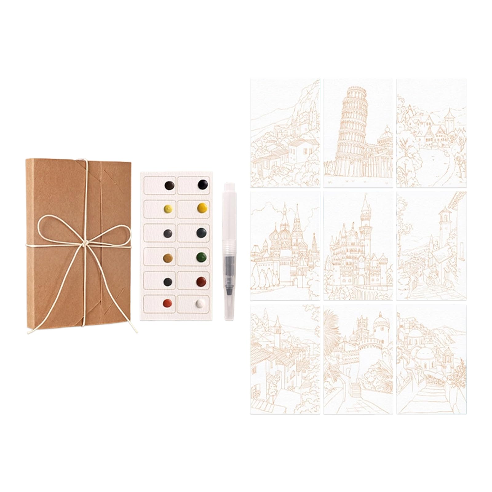 Cow Paper Watercolor Pad Features Accordion Styles Design and 12 Rich Colors for Hobbyists and Childrens Art Projects Watercolor Pad