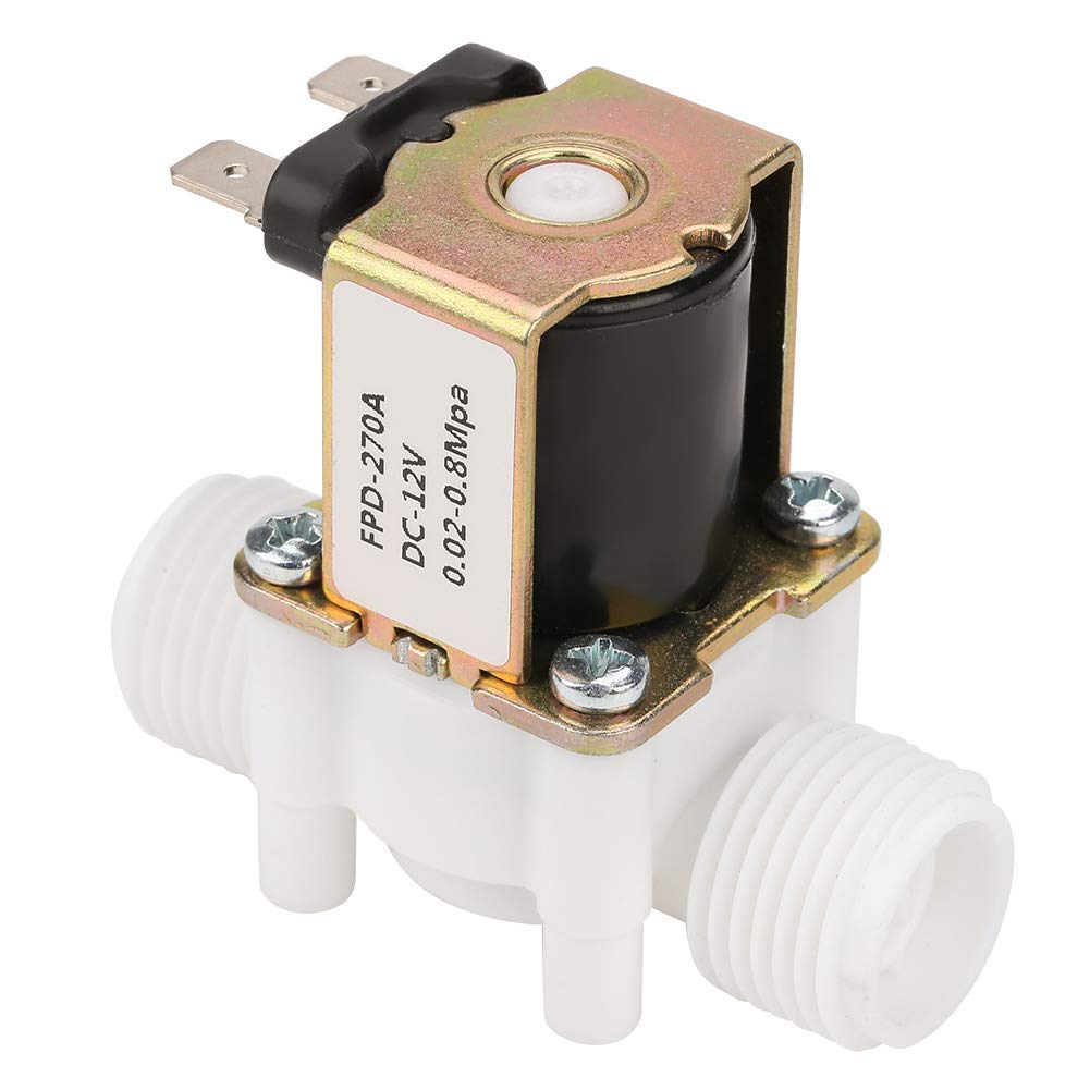 DC 12 V G1/2 calowy zawór elektromagnetyczny do wody, plastikowy zawór elektromagnetyczny do wody