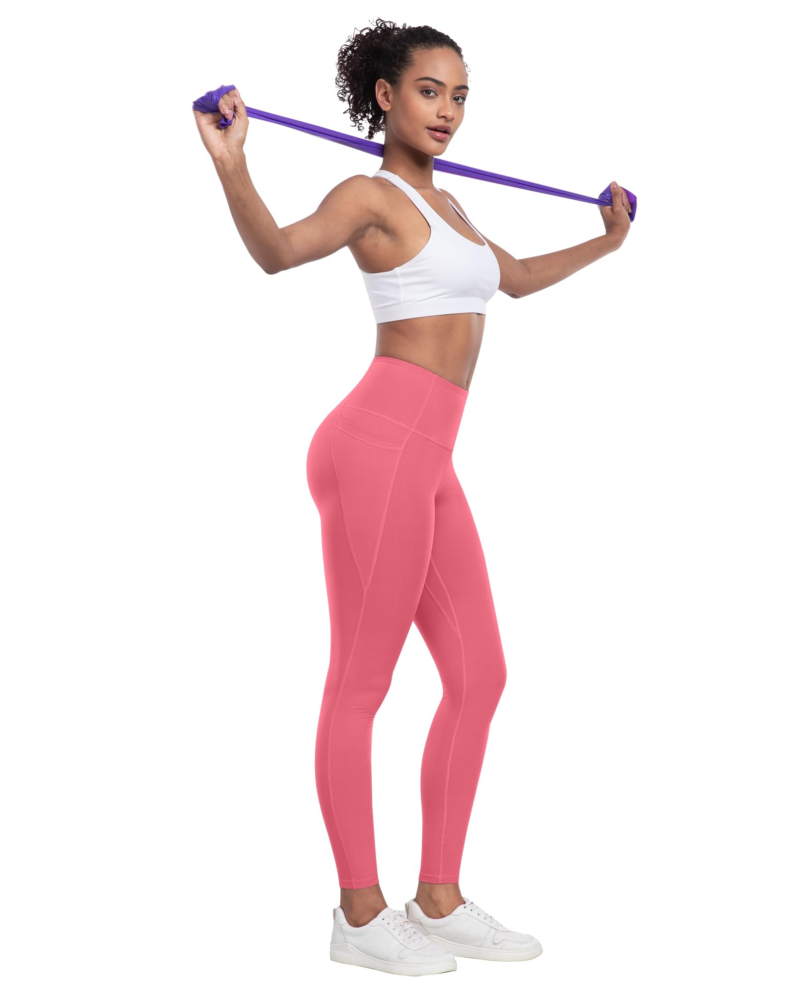 LZYVOO Leggings mit Taschen für Damen, 6er-Pack, weich, hohe Taille, Bauchkontrolle, Workout, Yoga-Hose