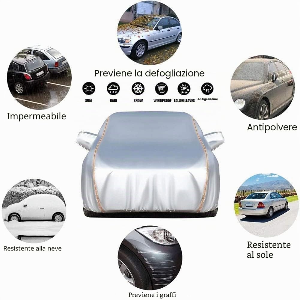 Copertura auto per Alfa Romeo Giulietta(2010-2022) telo copriauto da esterno,Copertura per auto impermeabile antivento antigraffio resistente ai raggi UV