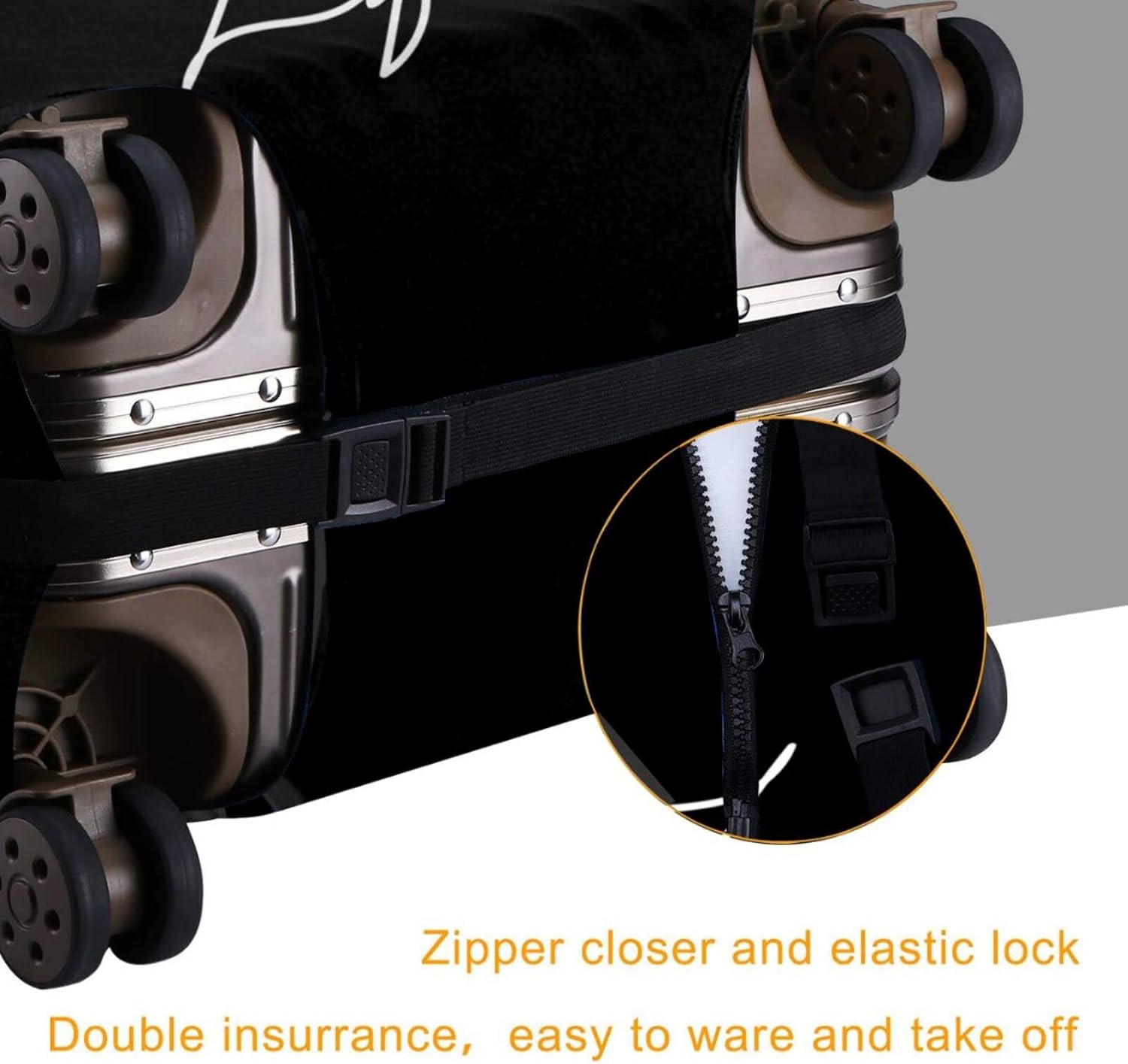 Travel Suitcase Protector African American Woman Elastic Protective Washable Luggage Cover With Concealed Zipper Suitable For 18-32 Inch 【XL (for 29-32 inch luggage)】