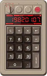 8Bitdo Teclado Numérico Mecânico Retrô De 18 Teclas, Compatível Com Pc E Modo Calculadora Padrão, Hot-Swappable, Botão Atalho, Bluetooth/2.4G/Com Fio Para Windows Android - Edição C64