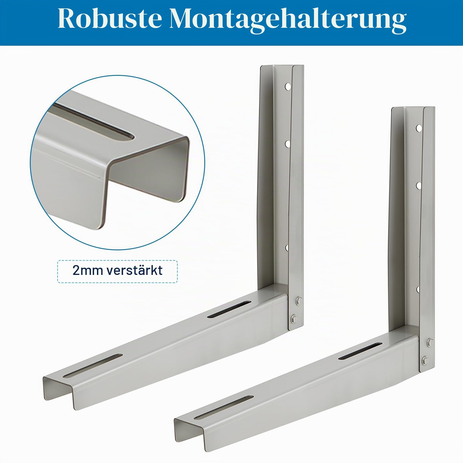 Edelstahl Klimagerät Halterung Klimaanlage-Wandmontage Robuster Wandhalter für Klimaanlagen – Stabil & universell (U-Form)