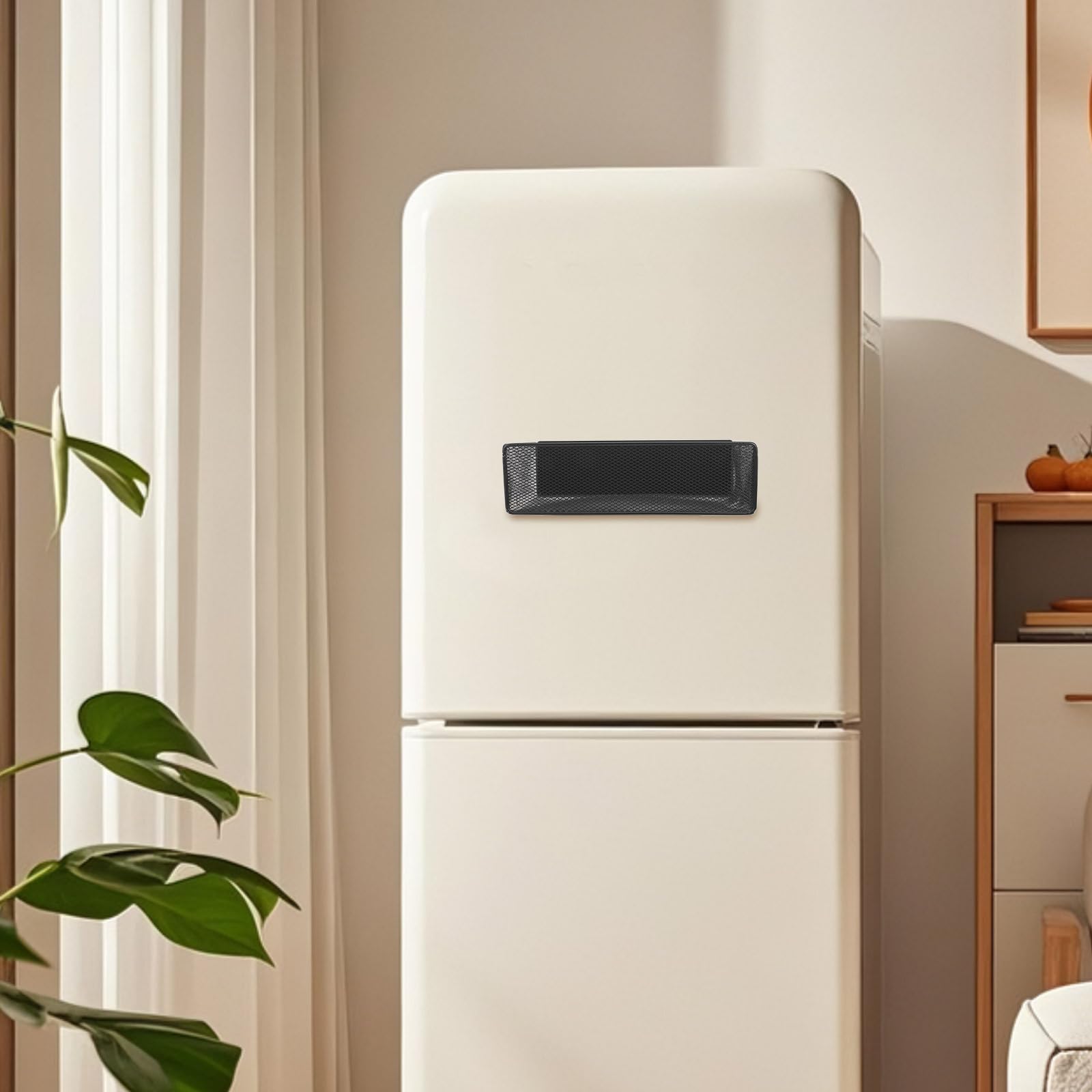 Alasum Estante Magnético Resistente a Deformaciones de Hierro Negro para Especias Gran Capacidad Adecuado para Neveras y Electrodomésticos Laterales