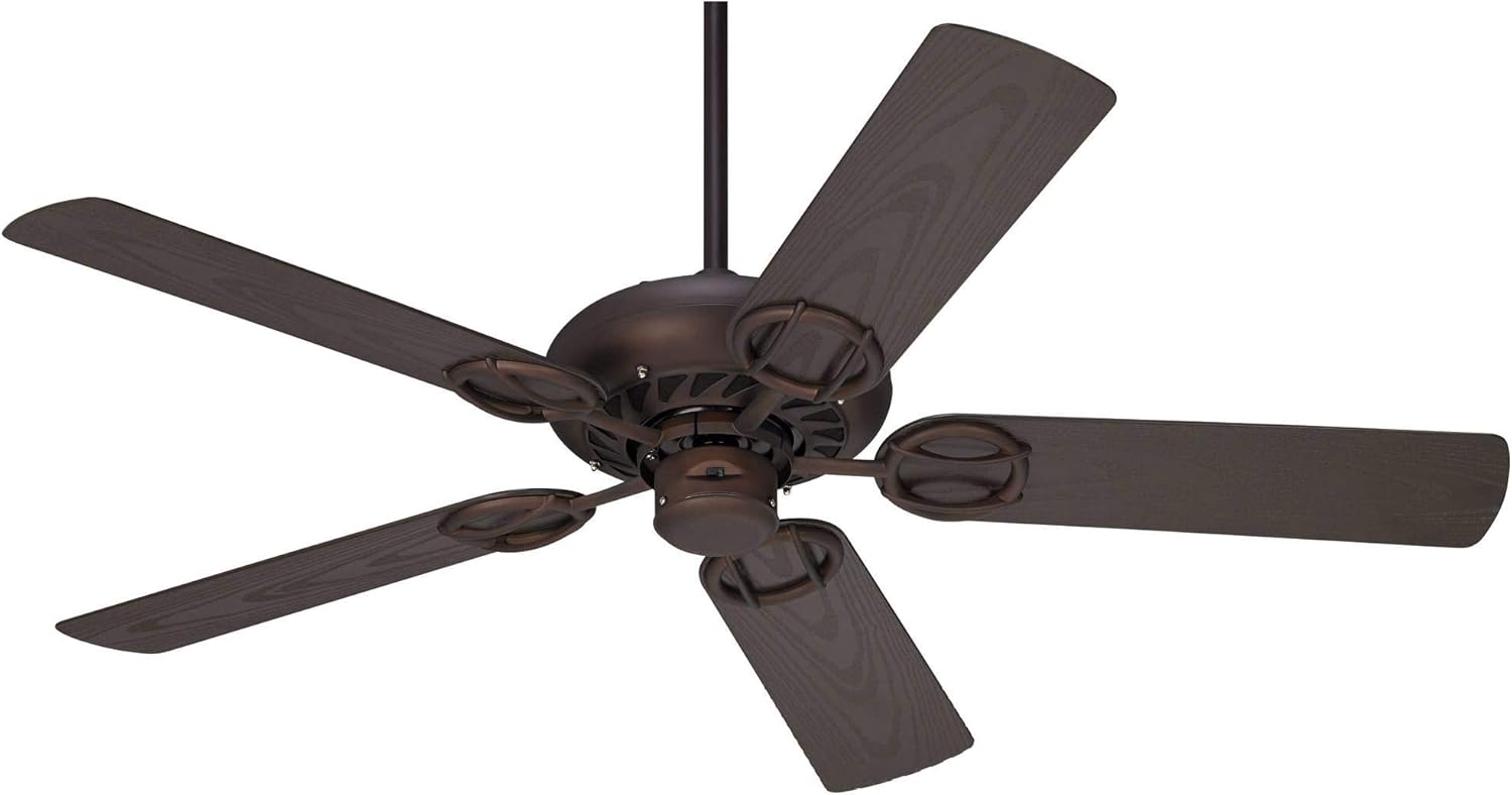 Casa Vieja 52" Orb Industrial Rustic Indoor Outdoor Ceiling Fan Oil Rubbed Bronze Brown Wet Rated for Patio Exterior House Home Porch Gazebo Garage Barn
