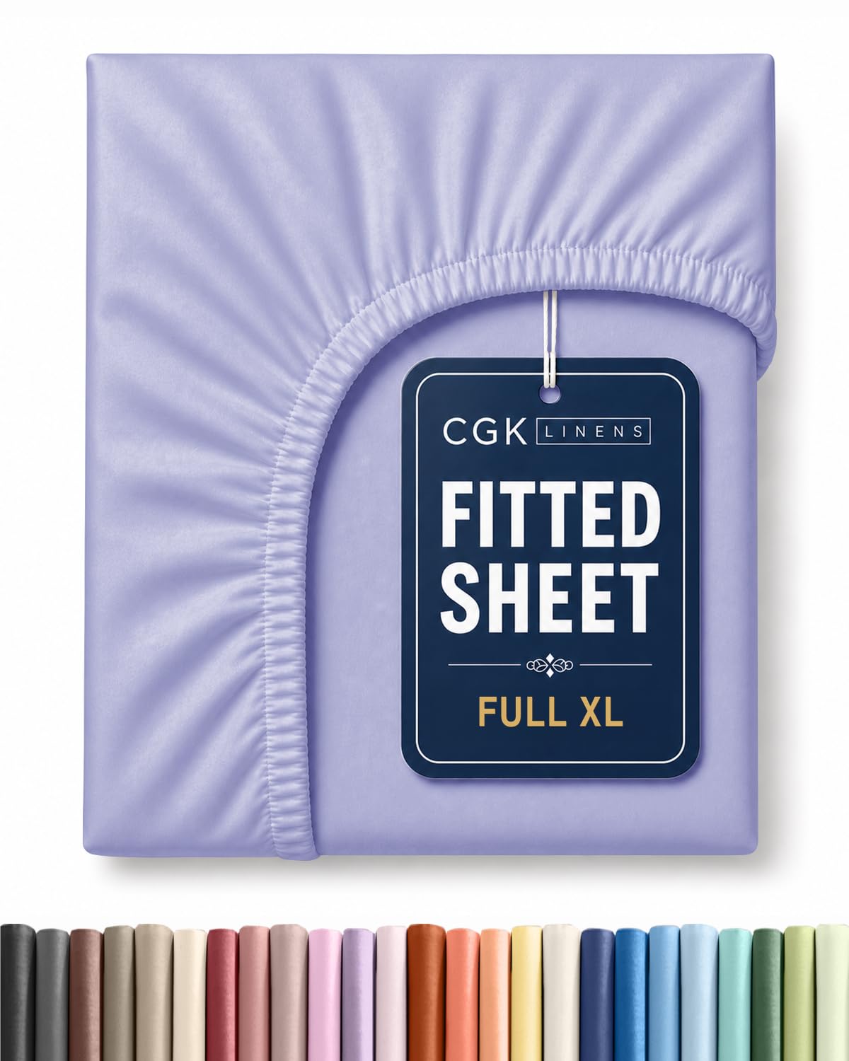 Full XL Fitted Sheet - Single Fitted Sheet Only - Deep Pockets - Lavender
