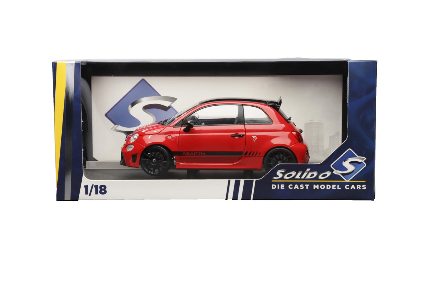 Solido FIAT F595 Abarth Modellauto 1:18 Kleinwagen Rot