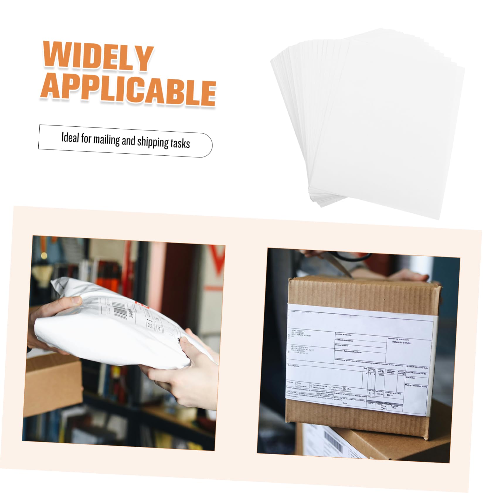 100feuilles Impression Étiquettes Autocollantes Mates Compatibles Imprimantes à Jet Encre Pour Expédition Et Stockage